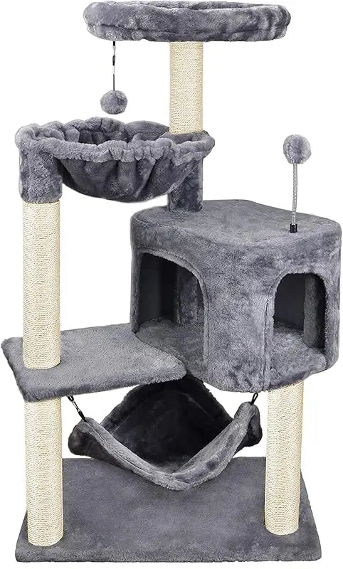 Cat Tree with Cat Condo and Big Hammock